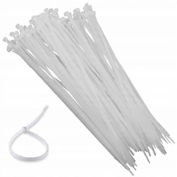 

Opaski kablowe 15cm do kabli białe trytytki 100szt