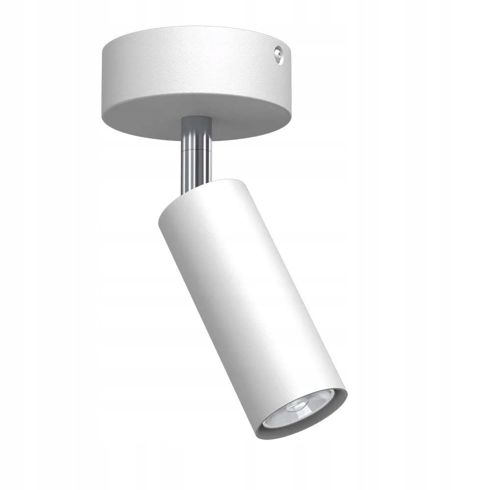 Stropní bodové svítidlo tuba bílá, kulatý reflektor Brosline