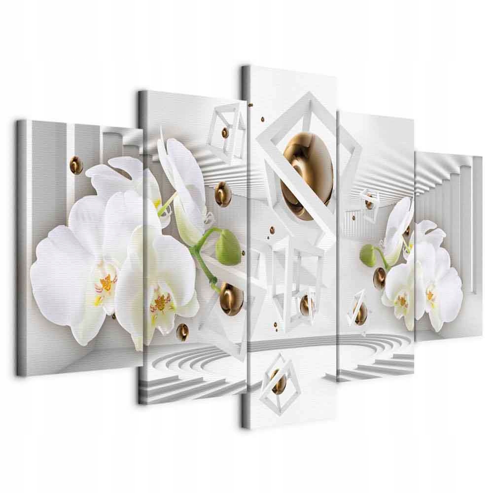 Obraz 5 Části Květiny Orchidej Orchidej Optický Moderní Velký XL 200x100