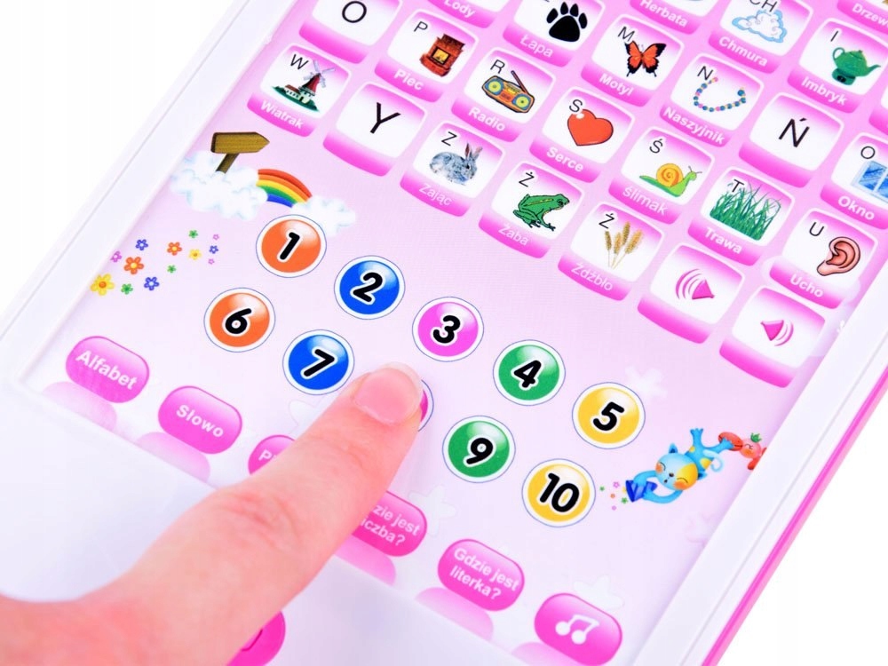 INTERAKTYWNY TABLET EDUKACYJNY DLA DZIECI J.POLSKI RÓŻOWY Marka inna