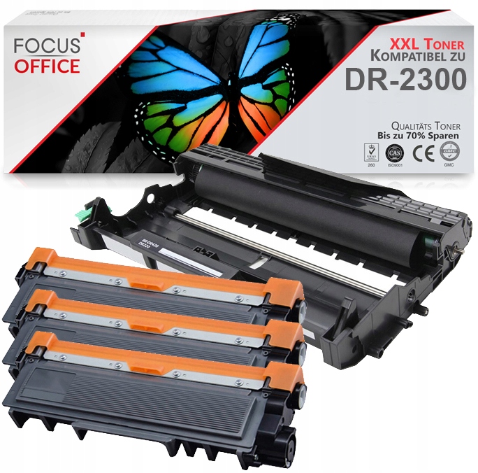 3x Toner TN-2320 Buben Pro Brother HL-L2300D MFC-L2700DW DCP-L2520DW