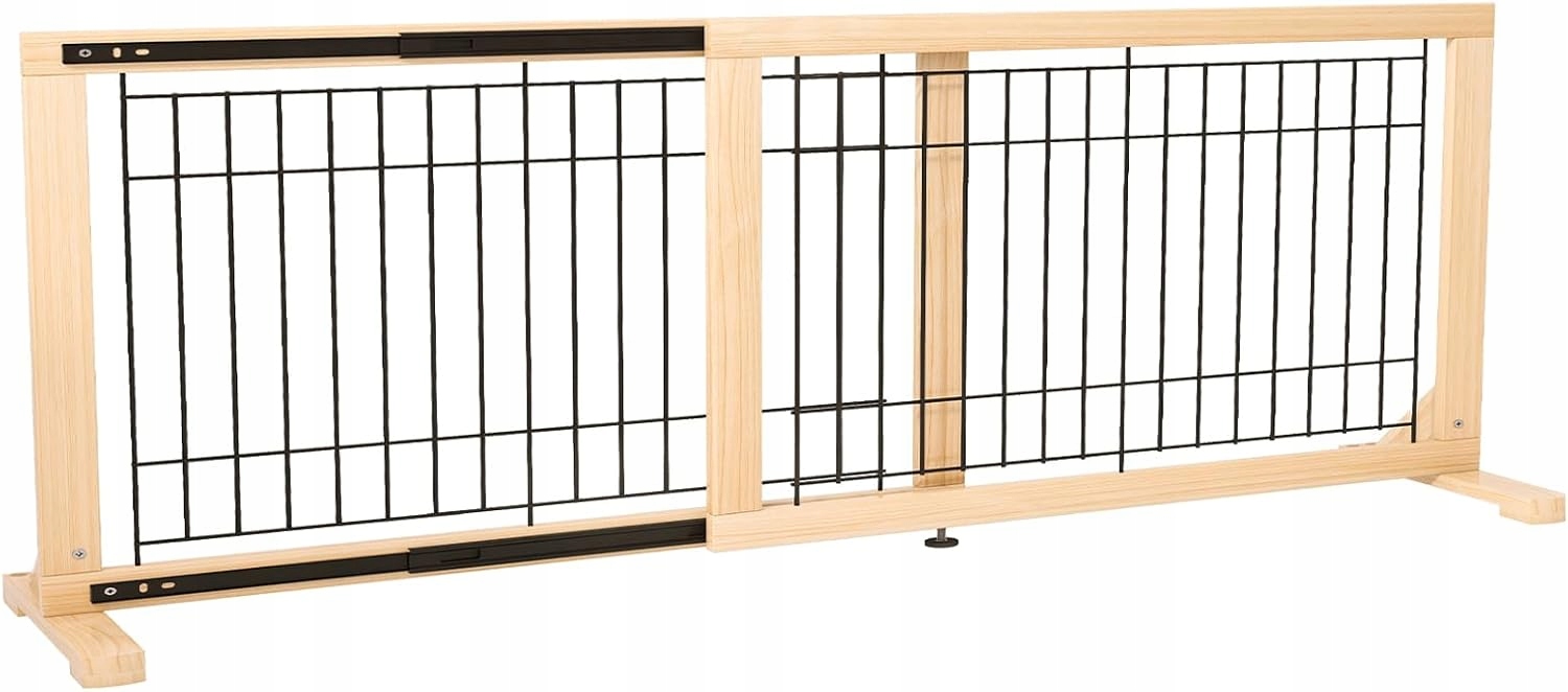 Bramka barierka drewniana Wolnostojąca dla psa 65cm 115cm zabezpieczenie