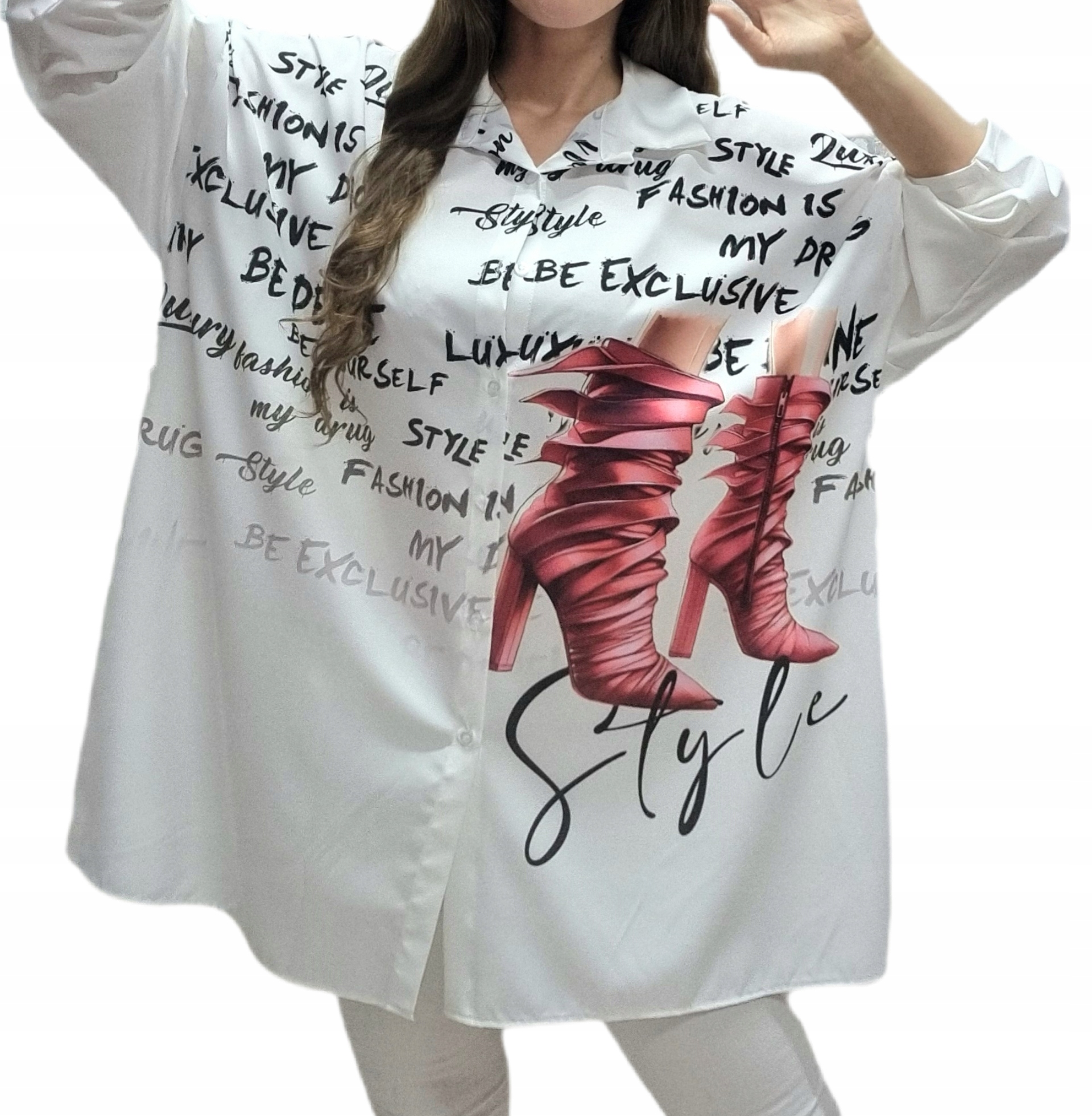 Košile Tunika Dámská velikost univerzální Plus Size XXL 5XL 44 46 48 50