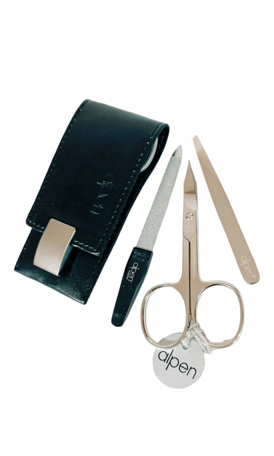 Manikúrní sada kožená s magnetickým zavíráním černá