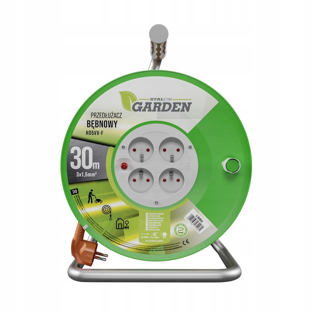 Predlžovací Kábel Bubnový Standard Line 40 M,16A,3X1,5MM 4 Zásuvky Stalco S-80806