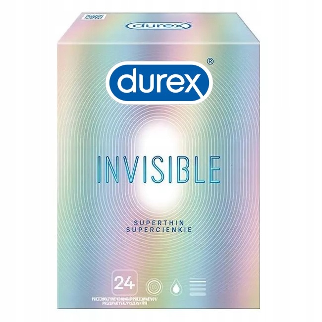 

Prezerwatywy Durex Invisible cienkie 24 sztuki
