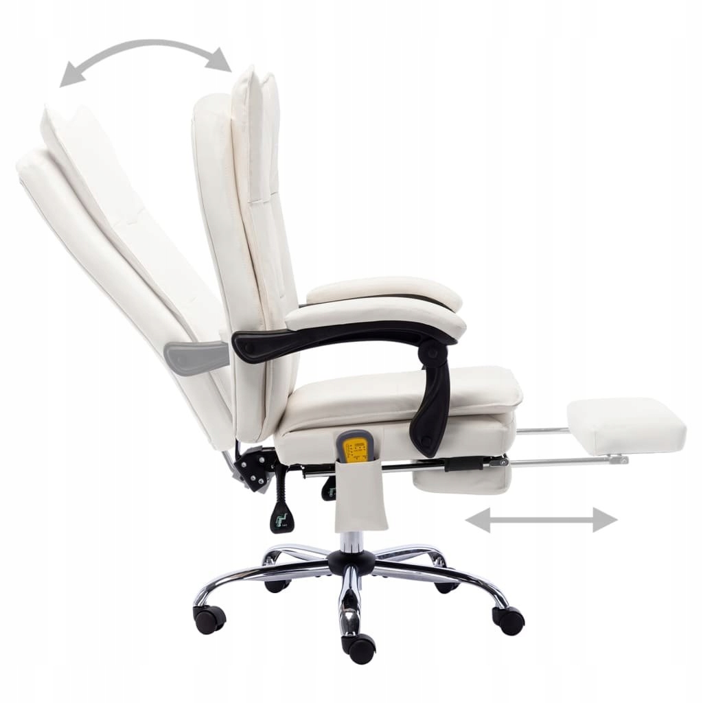 Kancelárska stolička Lumarko s masážnou funkciou, krémová, od vidaXL