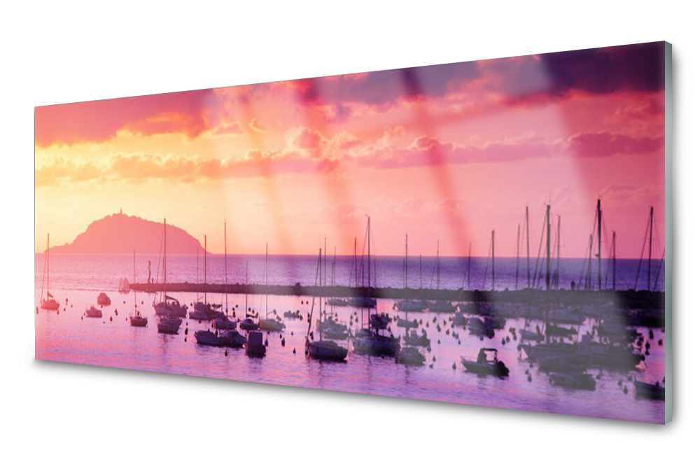 

Panel szklany do kuchni Morze Płytka 125x50
