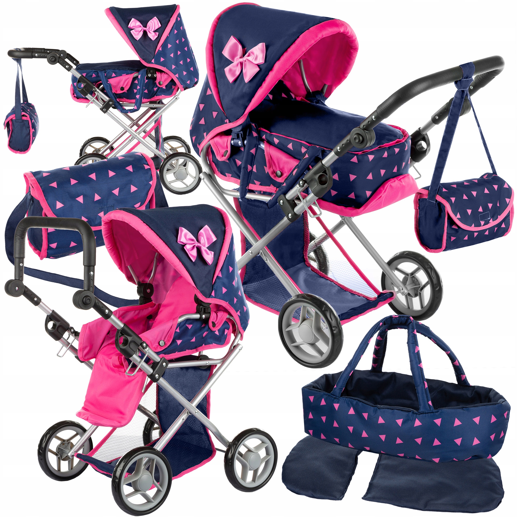 

Kinderplay Wózek Dla Lalek Spacerówka Gondola 3w1