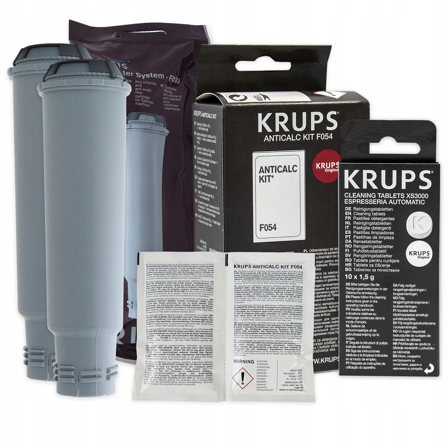 2x filtr F08801 odvápňovač tablety pro kávovar Krups (originál)