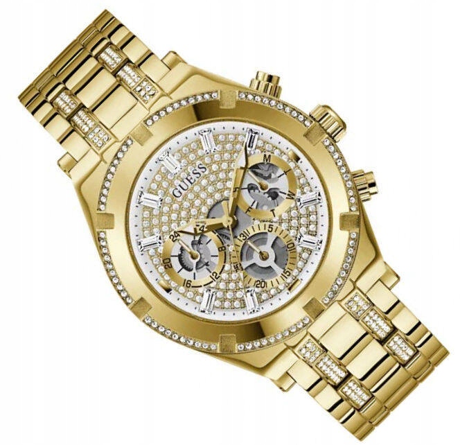 Zlaté Pánské Sportovní Hodinky Guess Continental GW0261G2 50M Vodotěsné