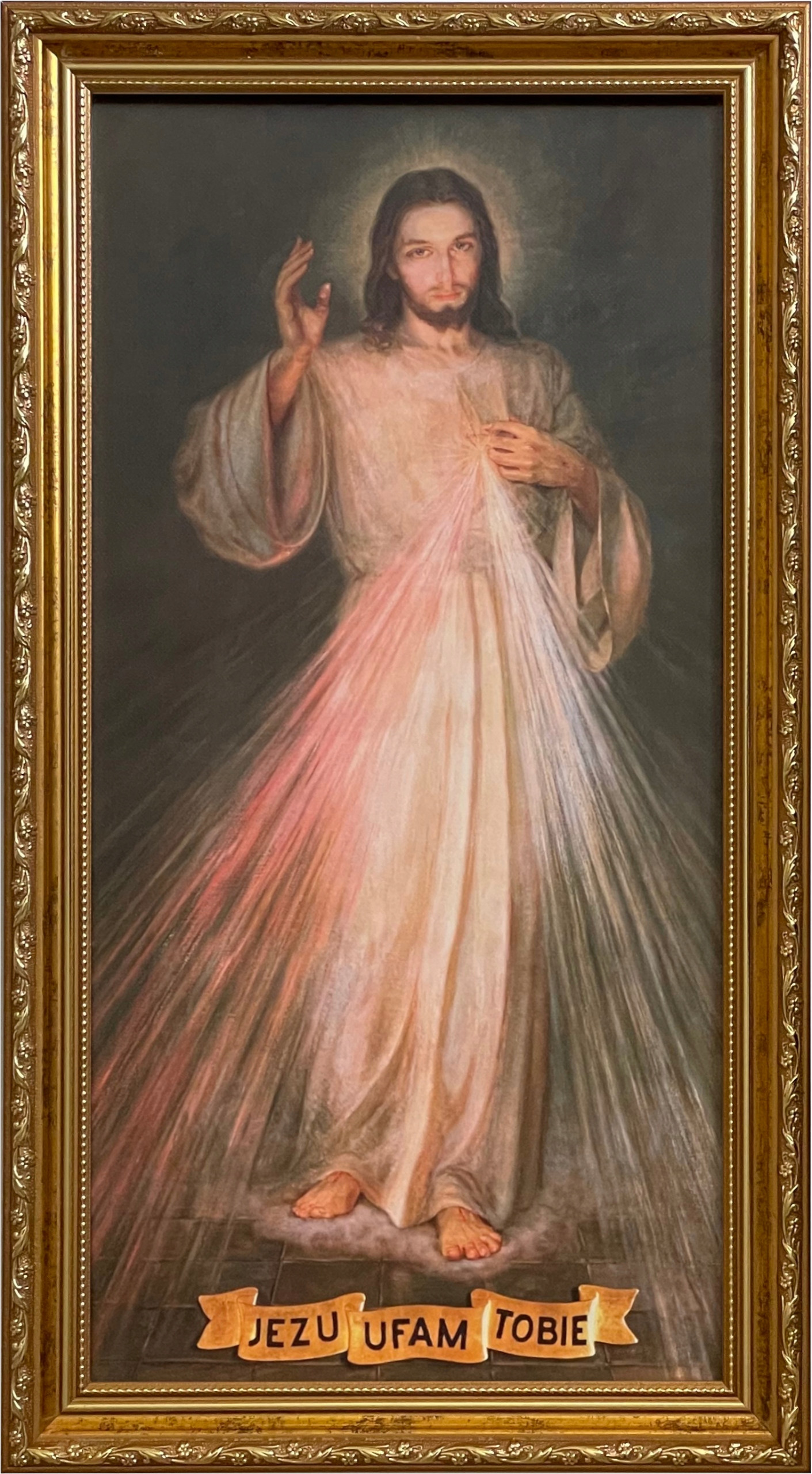 

Obraz 56x31 Jezus Jezu Ufam Tobie Złota Rama