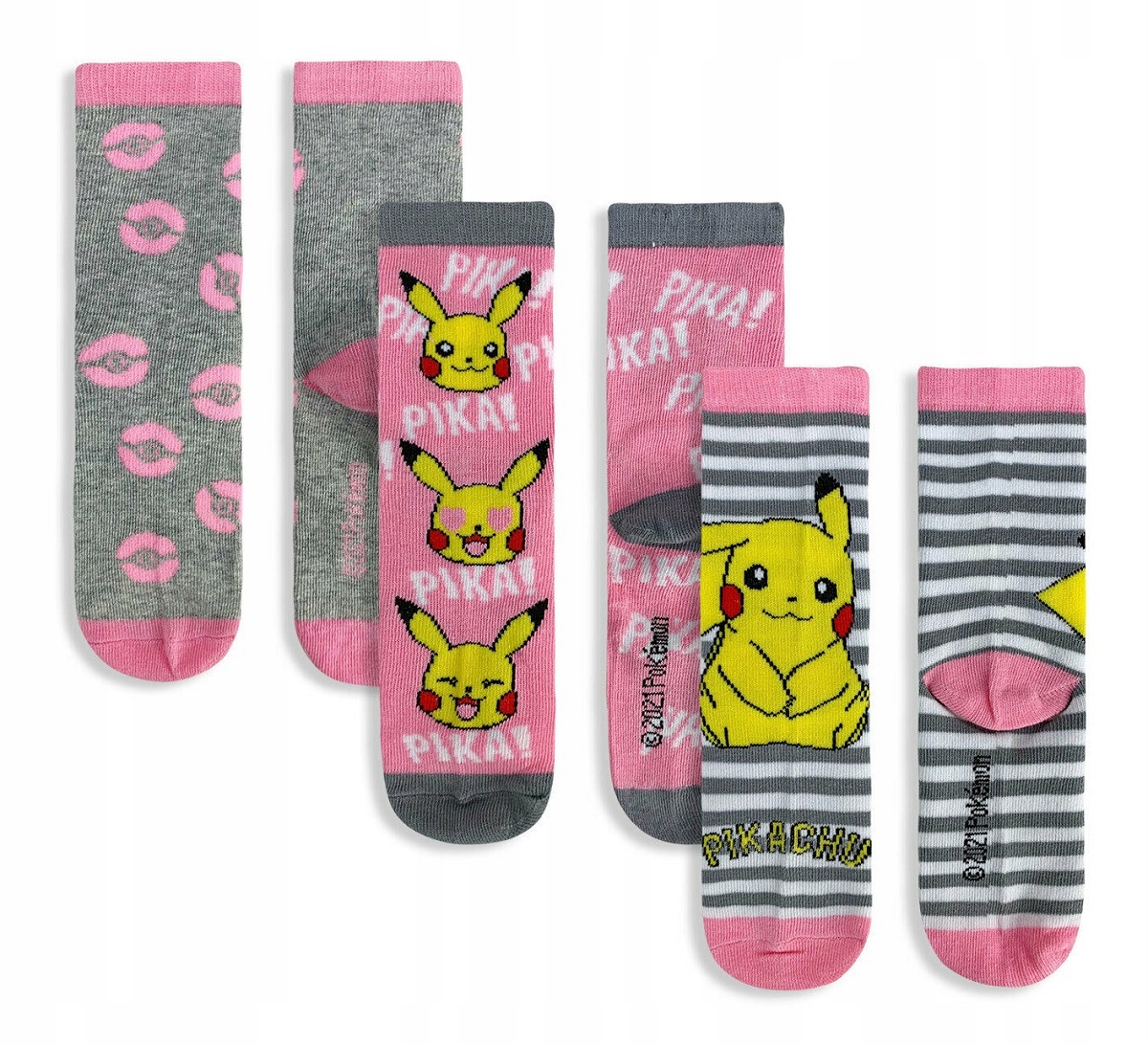 

3-pak skarpetki dziewczęce Pokemon Pikachu 23/26