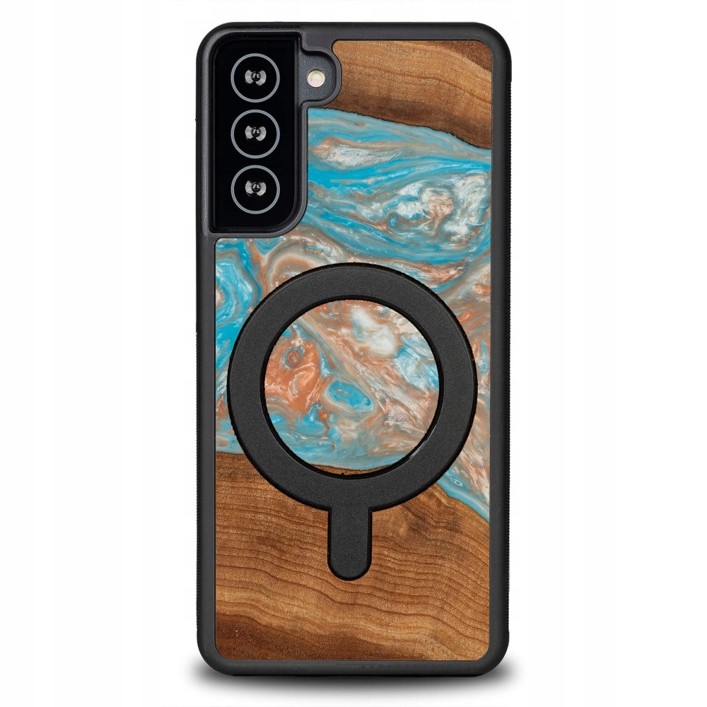 Pouzdro Bewood Unikátní pro Samsung Galaxy S21 Fe Planety Saturn s MagSafe