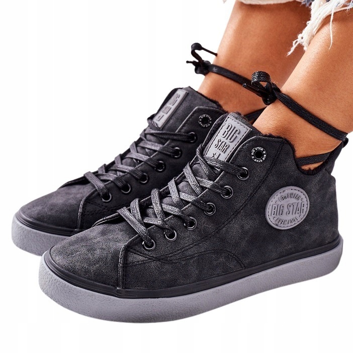 

Skórzane Ocieplane Trampki Big Star Czarne 37