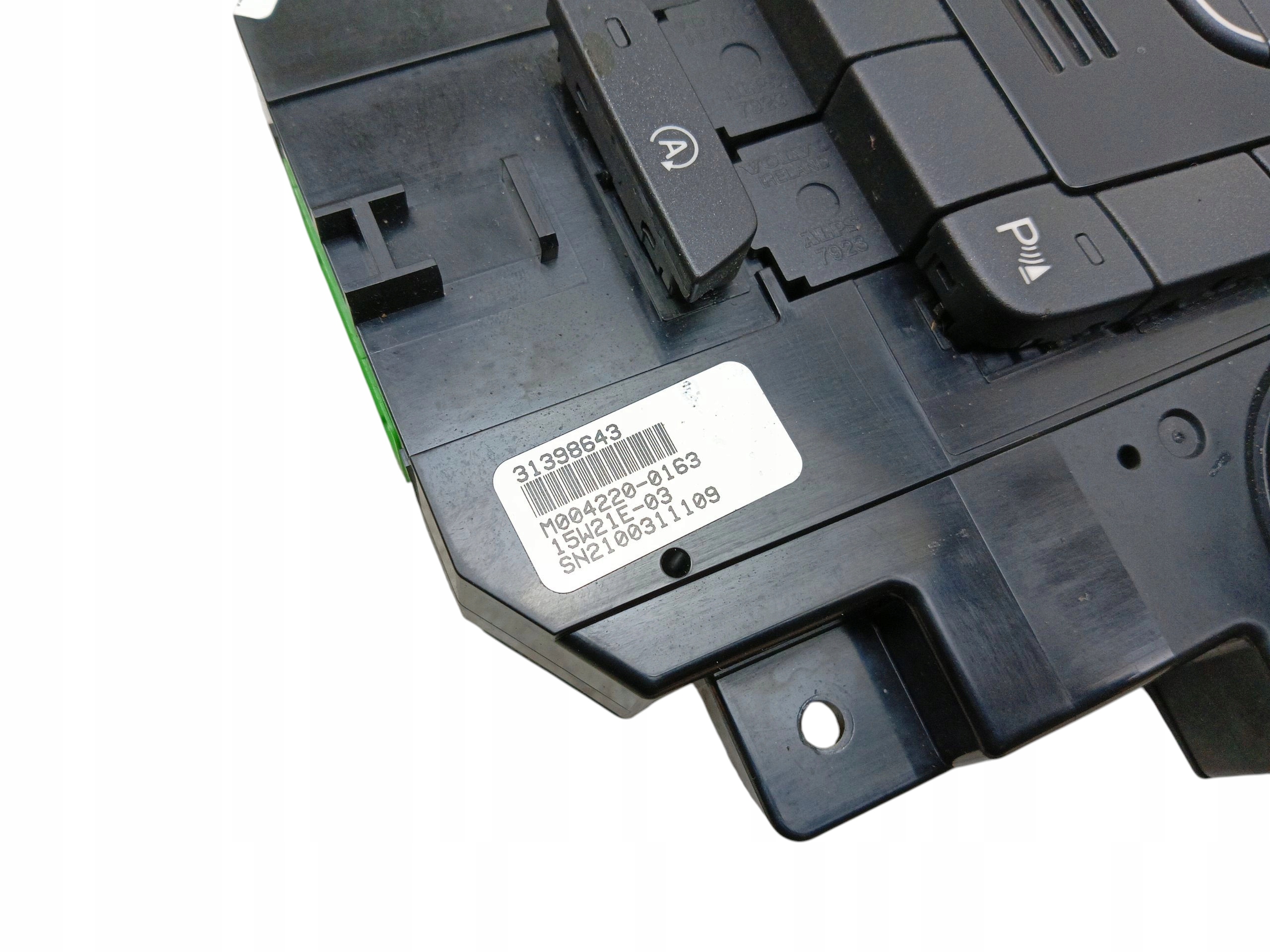 vezérlö panel RADIA a klímának VOLVO V40 II (2012-2016) 31398643
