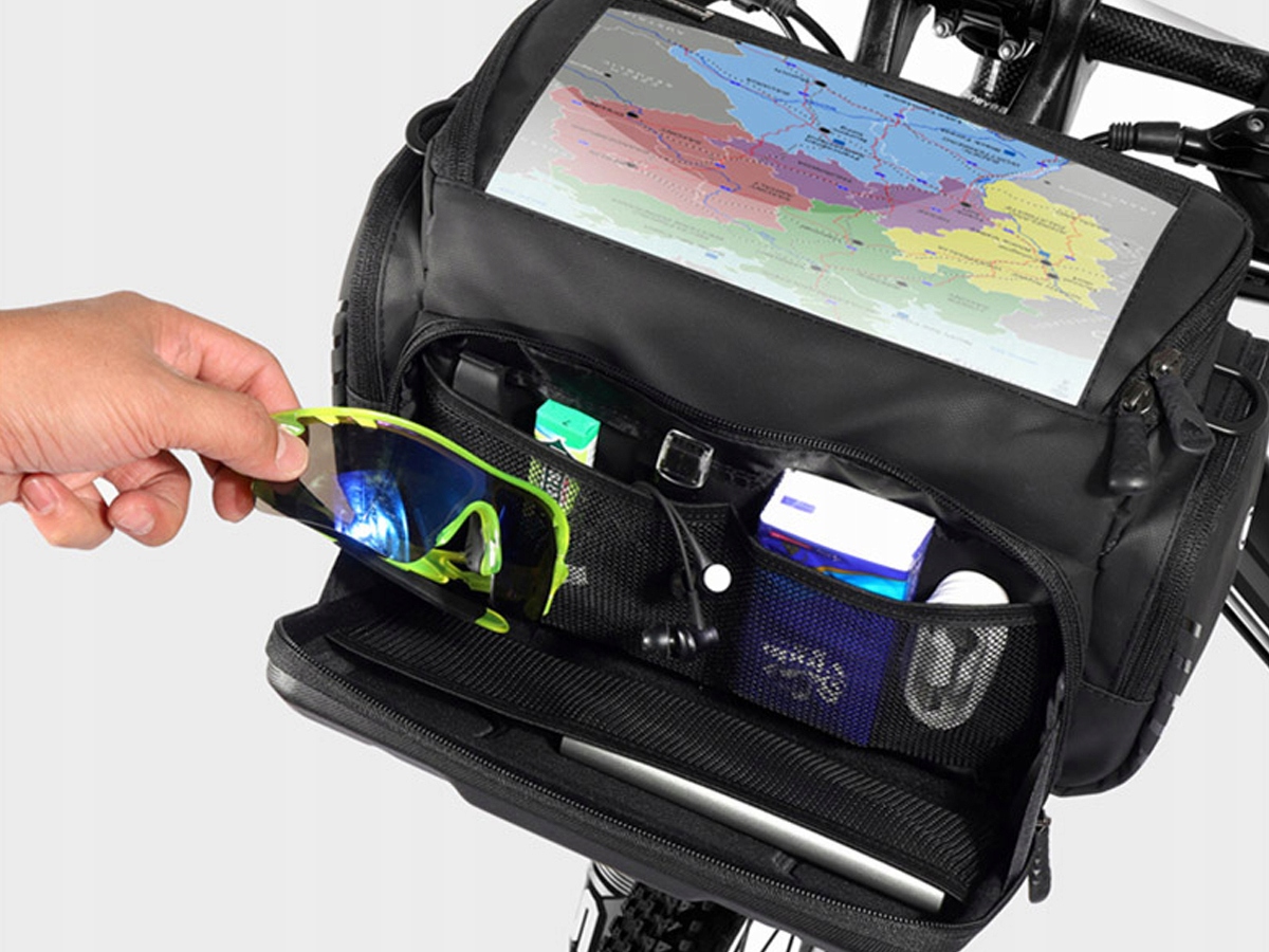 SAKWA WODOODPORNA ROWEROWA NA TELEFON NARZĘDZIA 4L Długość 19 cm