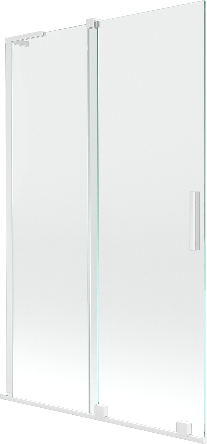 Mexen Velar L sprchová zástěna, 2-dílná, 110x150 cm, bílá, transparentní