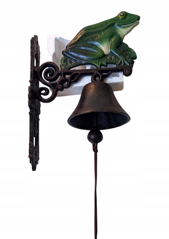 Stylowy Żeliwny Dzwonek ŻABA