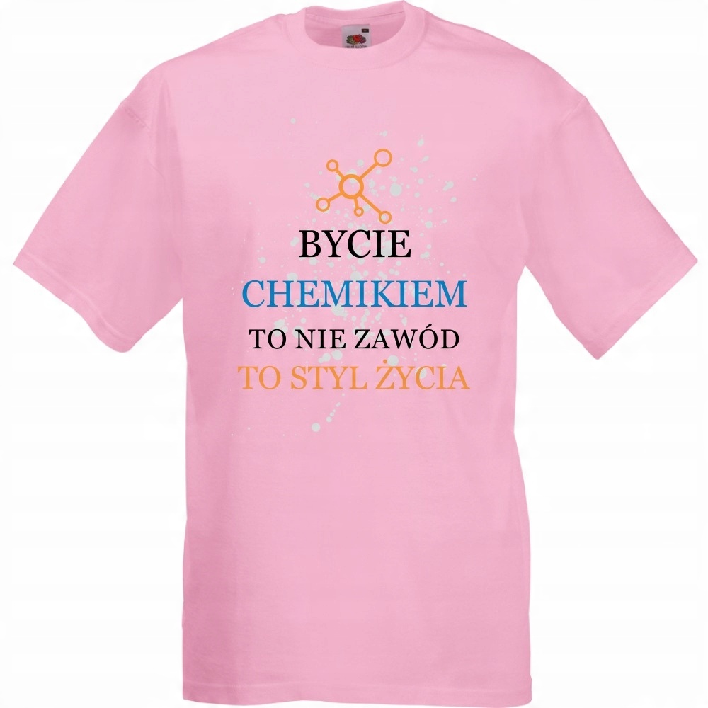 

Koszulka chemik dla chemika S różowa