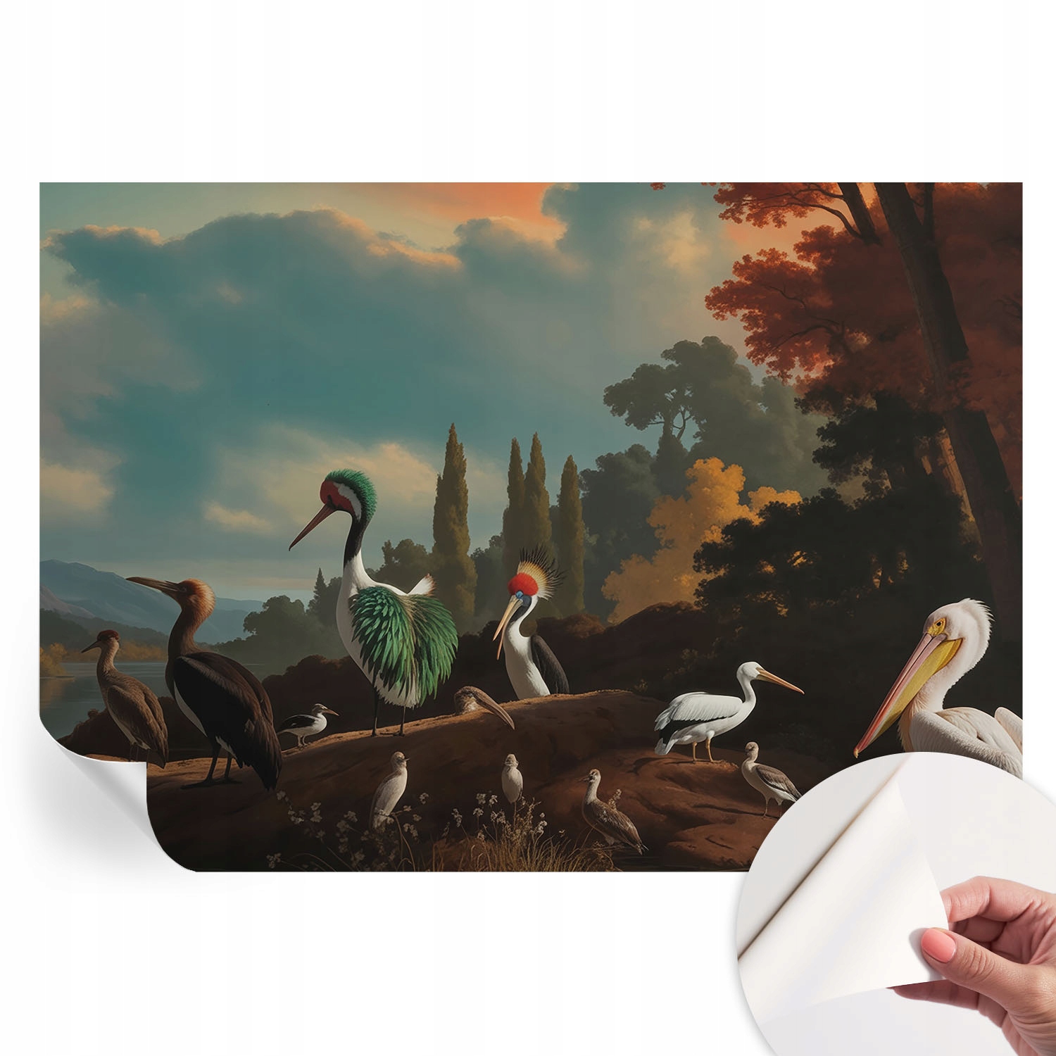 Samolepiaca tapeta Módna s lepidlom 3D Vtáky malebné 312 x 219 cm