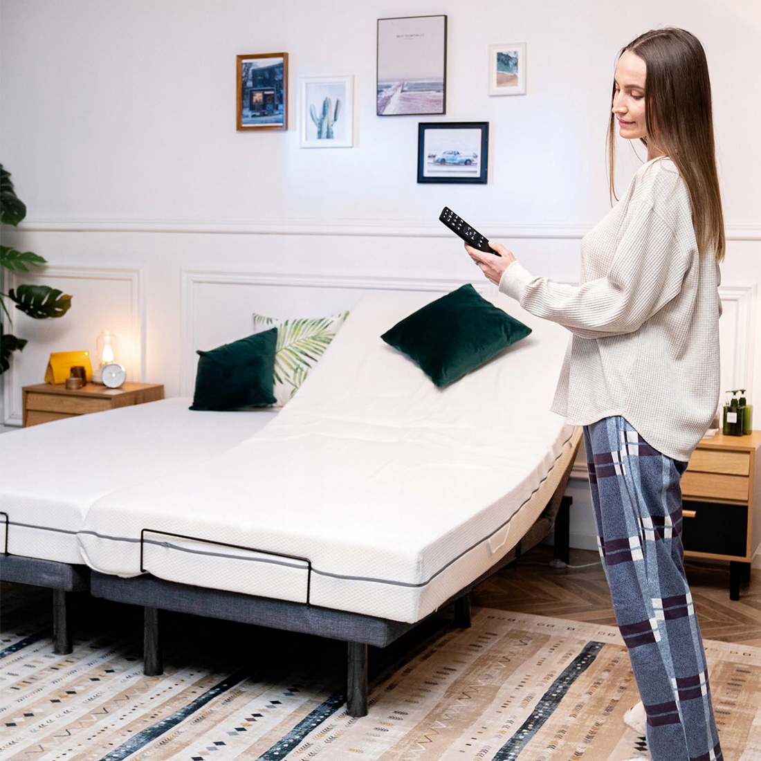 Elektryczna rama łóżka regulowana LED Dozee 90x200 EAN (GTIN) 5903031033380