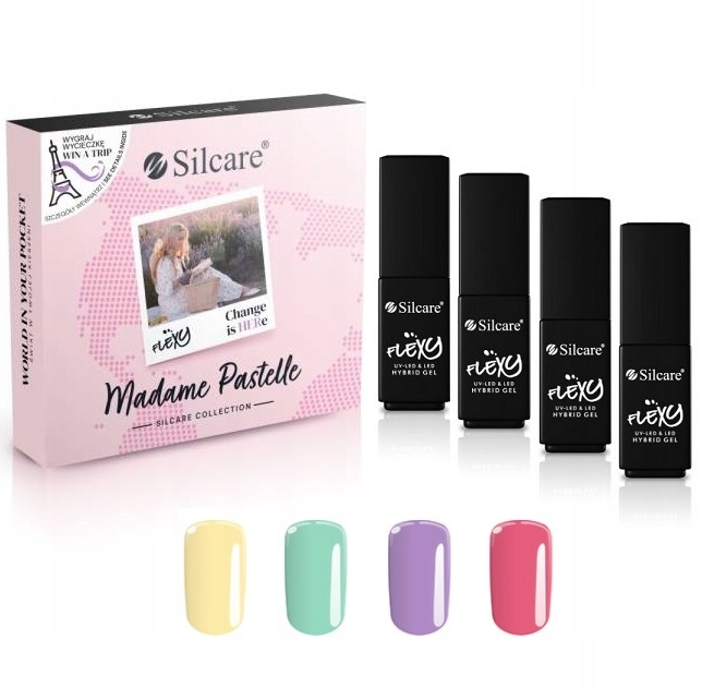 

4X Lakier Hybrydowy Flexi Madame Pastelle Silcare
