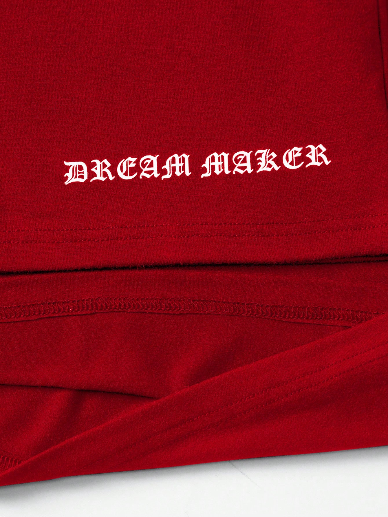 SHEIN CZERWONY KOMPLET KRÓTKIE SPODENKI T-SHIRT Z PRINTEM XL 15888 Rozmiar XL