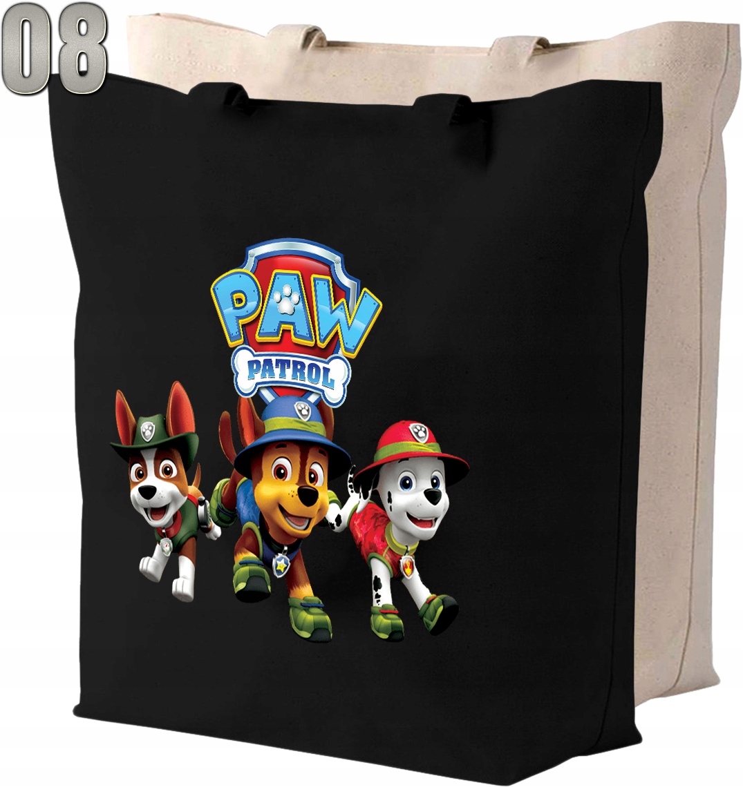 Torba bawełniana PSI PATROL + IMIĘ Długość paska 70 cm