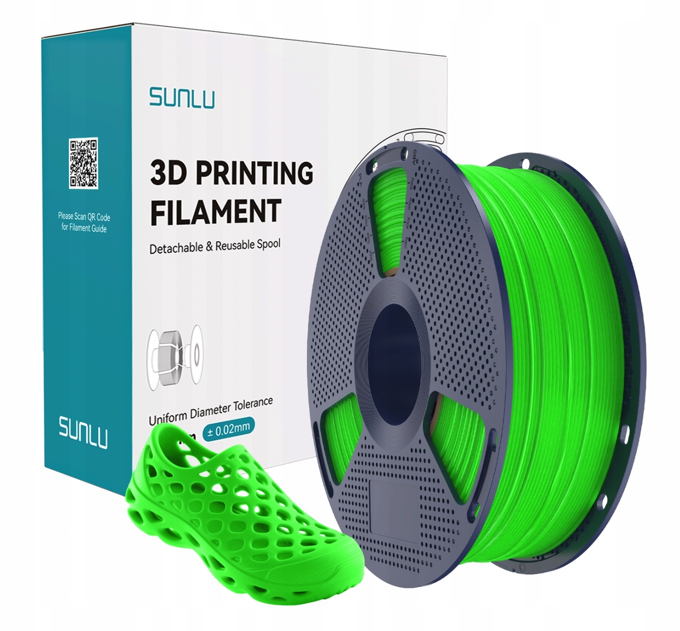 Filament Sunlu Tpu Green Zielony 1kg