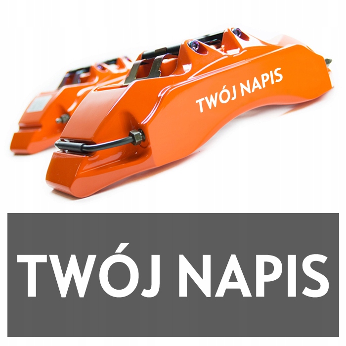 

Naklejka na zaciski hamulcowe Własny Napis Logo