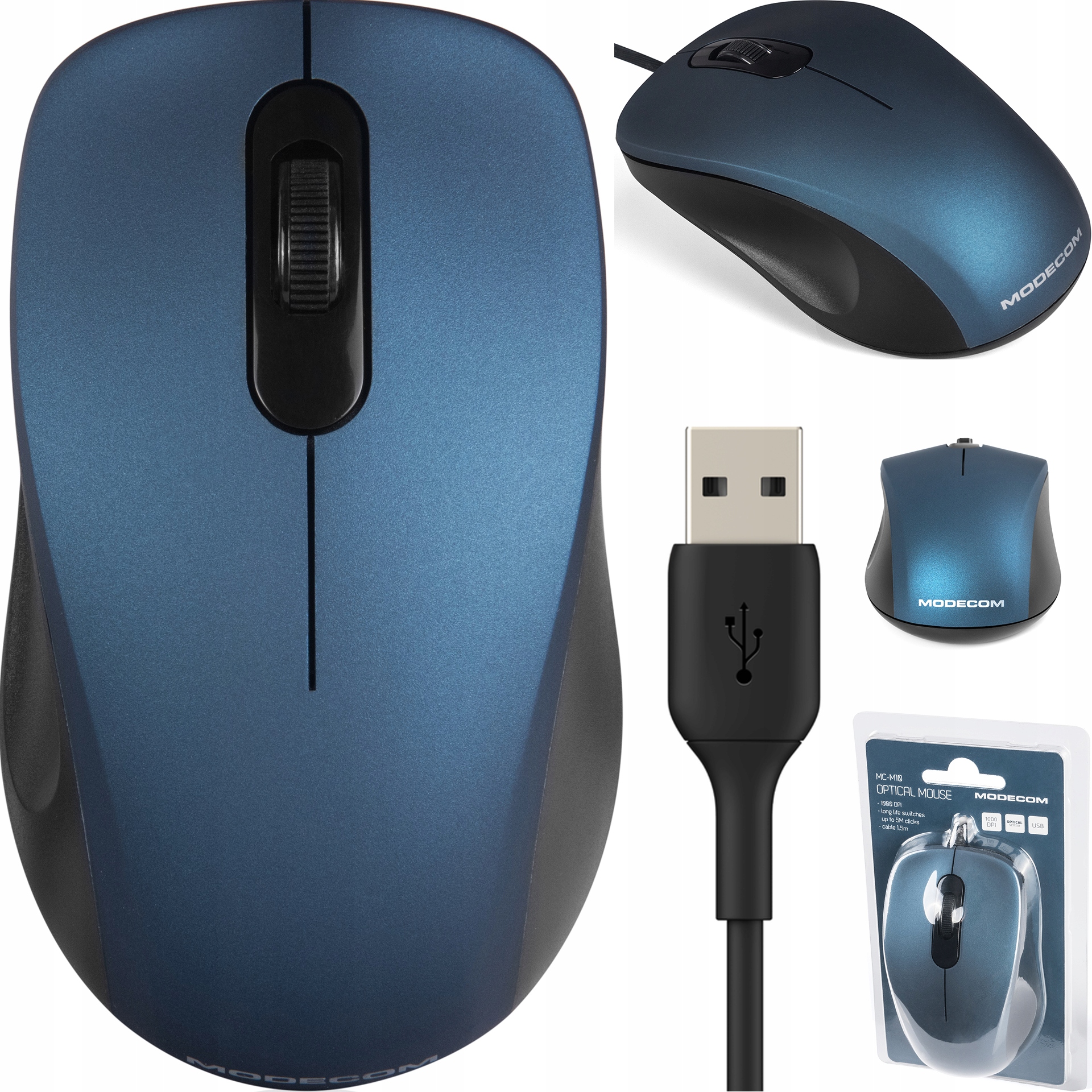 

Mysz Optyczna Z Długim Kablem Usb 1.8m