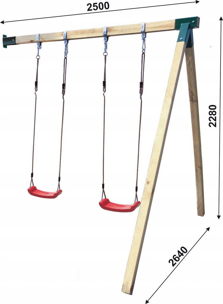 Domek Hubert 2 Ślizgi Ścianka Podwójna Huśtawka Materiał wykonania drewno