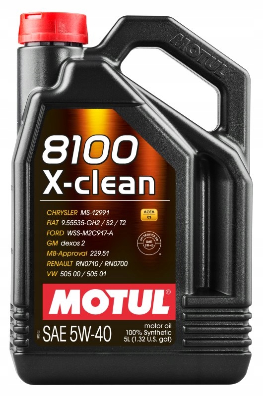 Olej Motul 5V40 5 L 8100 X-clean C3 Sn LL04 RN0710 505.00 505.01 2