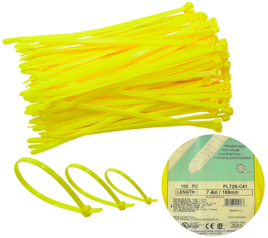 

Opaski Zaciskowe Kablowe Trytki Żółte 4,8X188