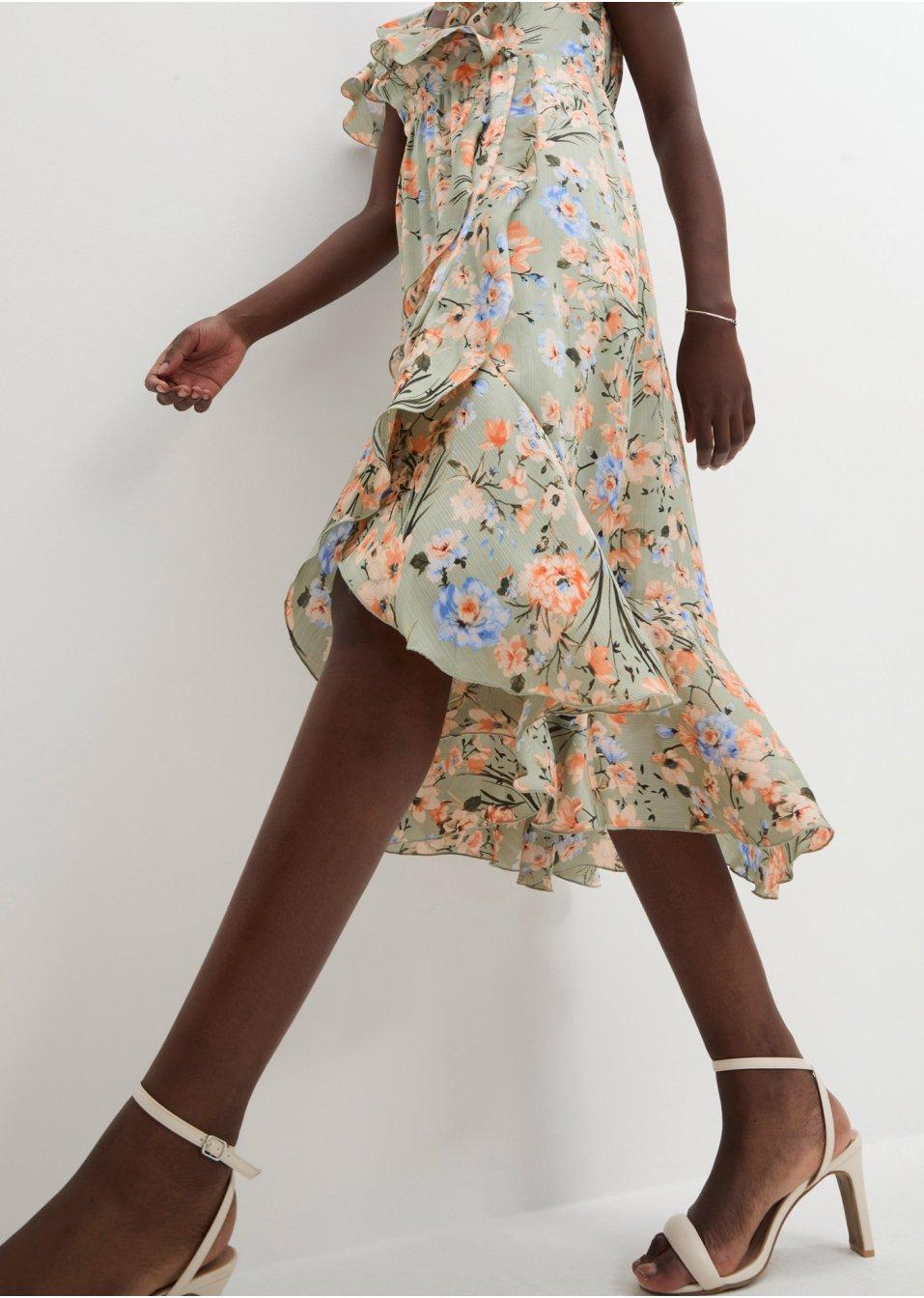 50 SUKIENKA W KWIATY Z FALBANAMI agm Linia regular