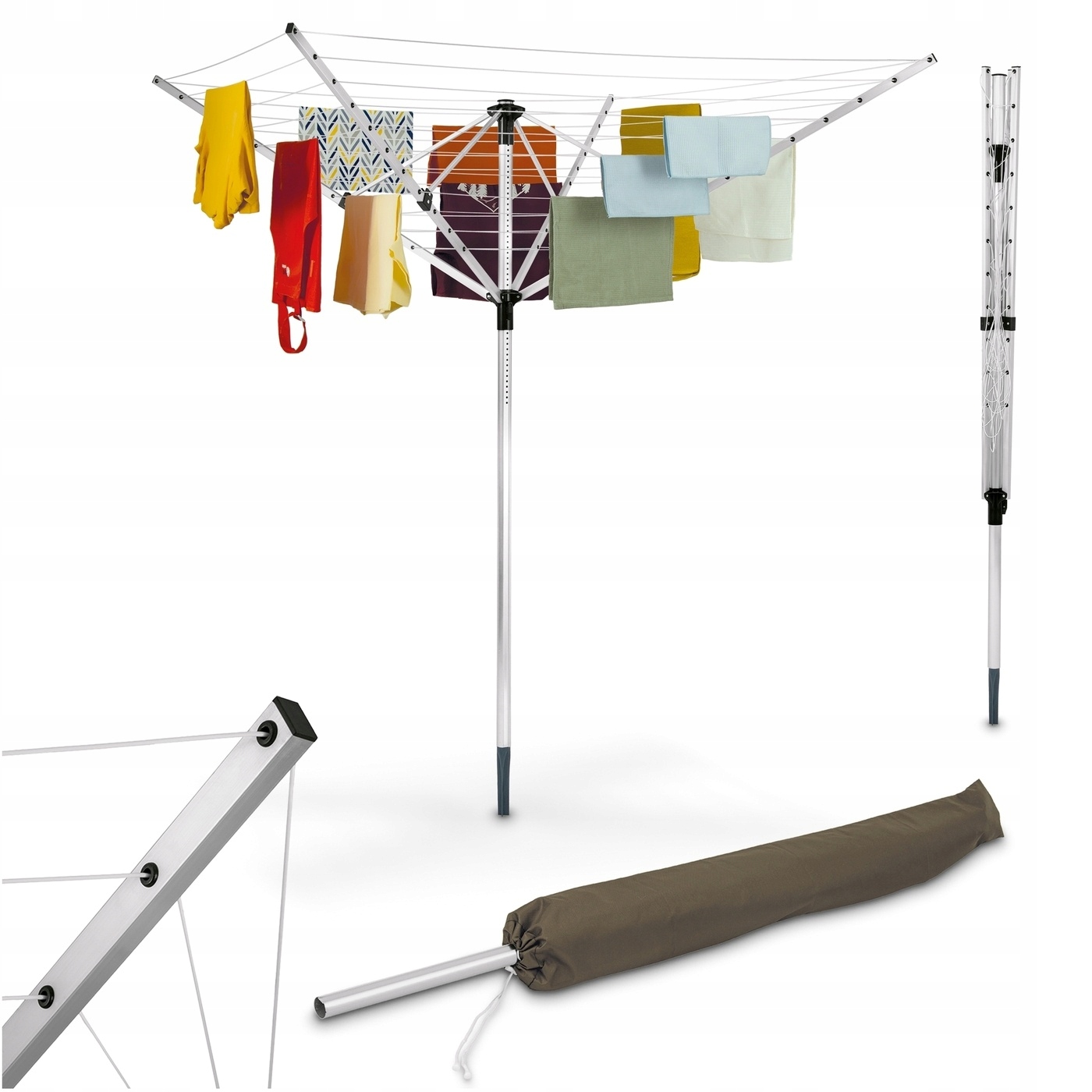 Suszarka na Pranie Ogrodowa Duża Mocna Konighoffer Sunday 200x250 cm 50m