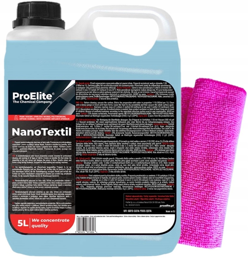 

Mocny Płyn Do Odkurzaczy Piorących NanoTextil 5L