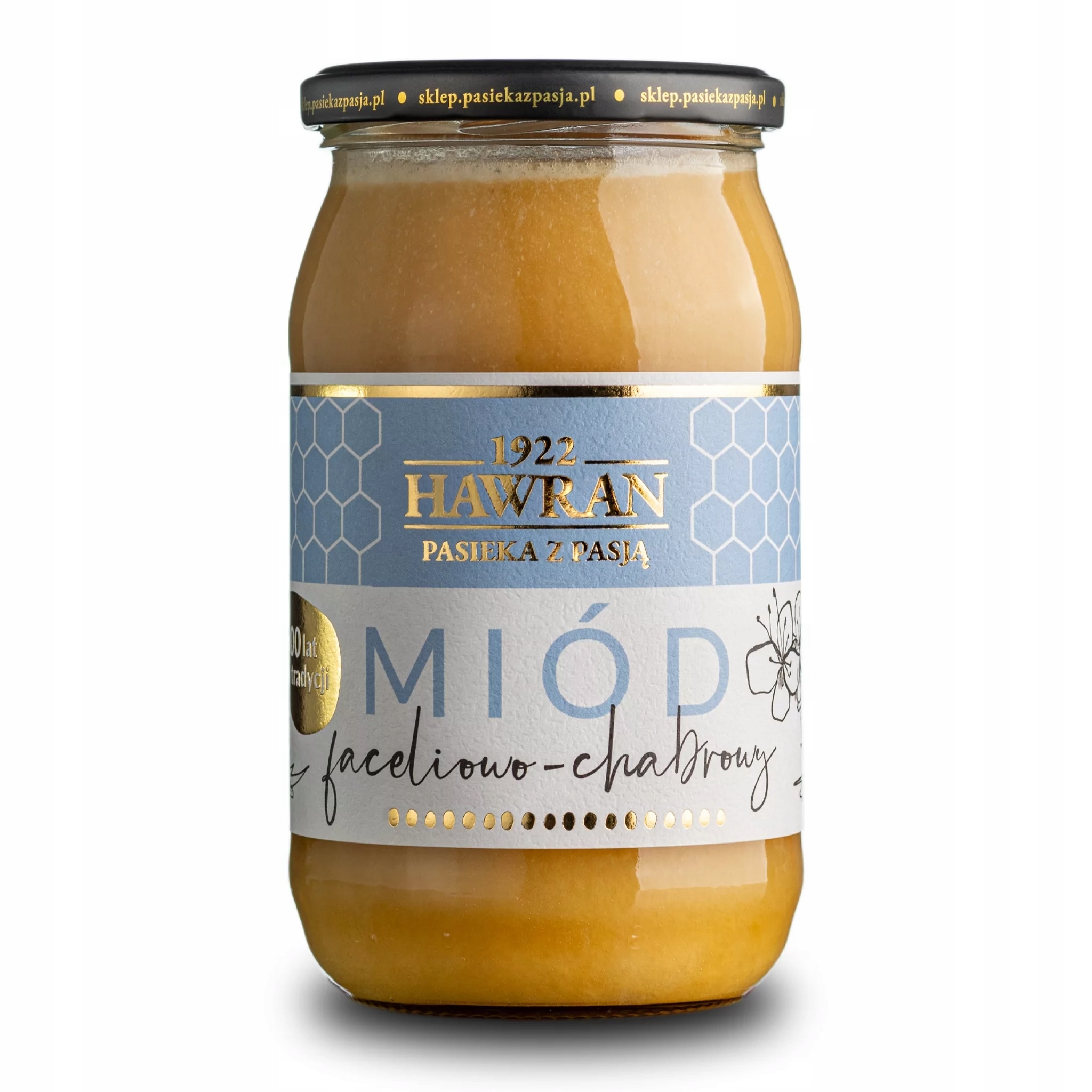 Miód Faceliowo-Chabrowy Naturalny Niepodgrzewany Miód z Pasieki 1050g