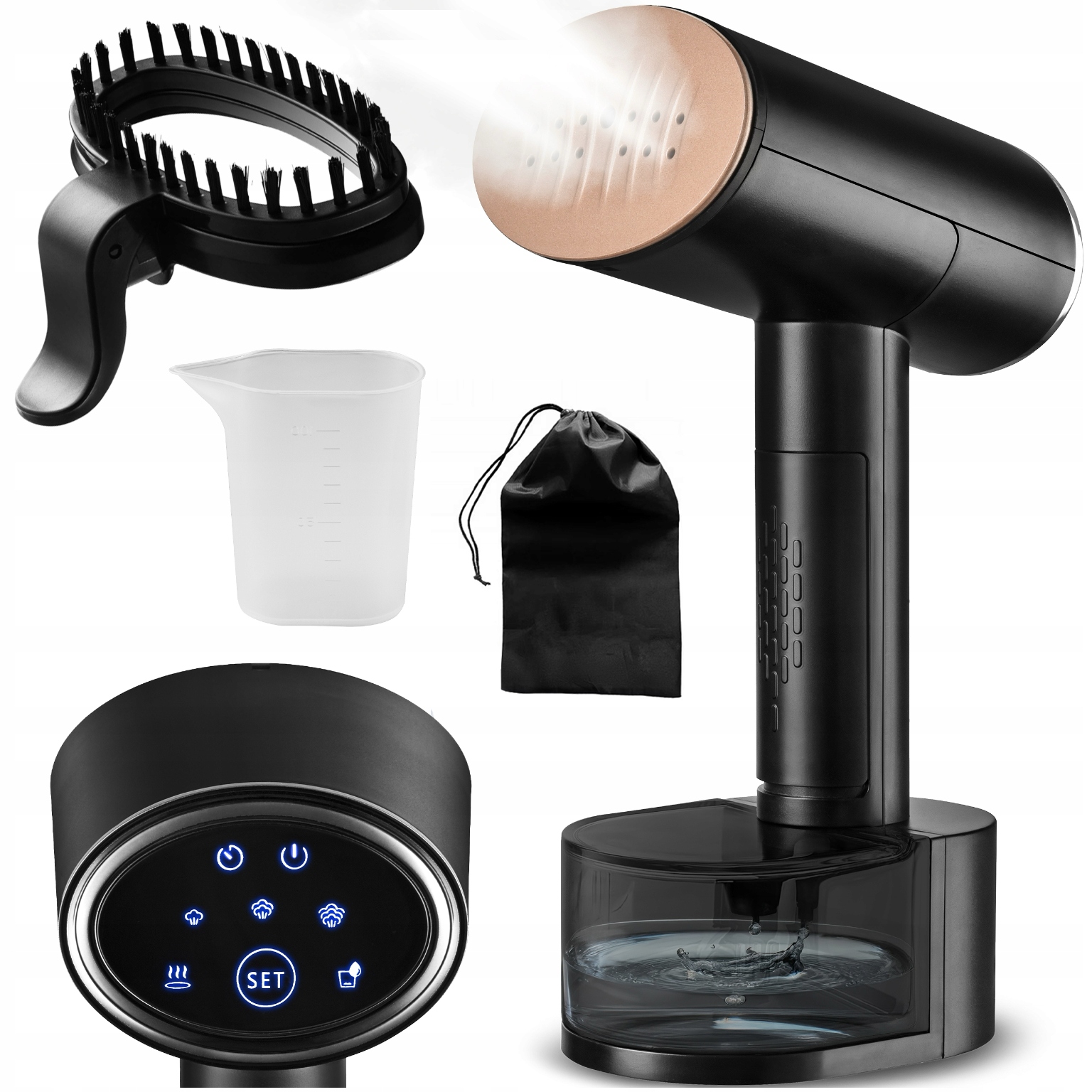 Parownica Do Ubrań Żelazko Parowe Steamer Zestaw Klips Etui 2000W Mocna