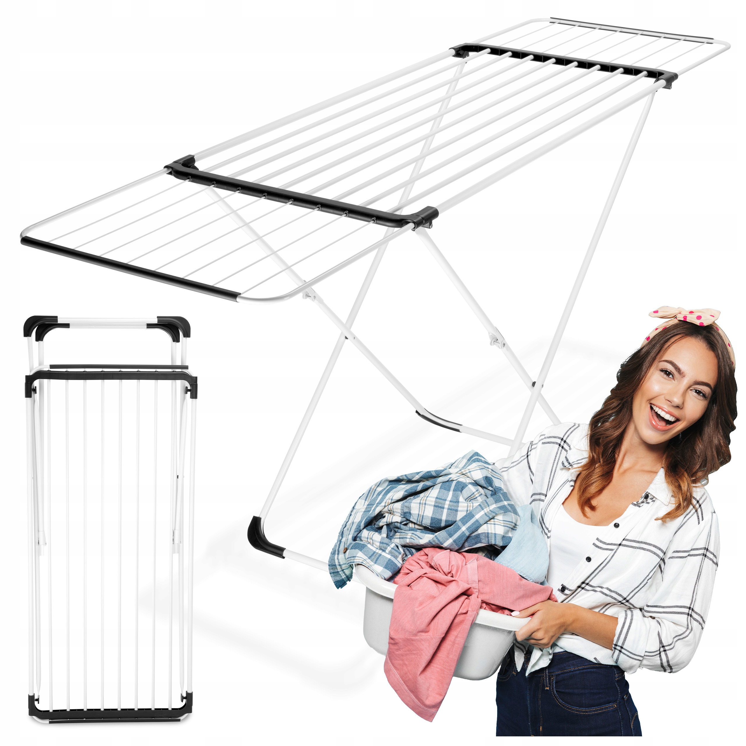 Levně Sušák Na Prádlo Výsuvná, Teleskopická, Rozkládací, Velká, Prostorná
