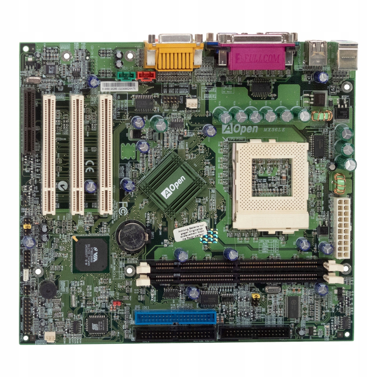 Motherboard Aopen MX36LE Socket 370 Sdram microATX