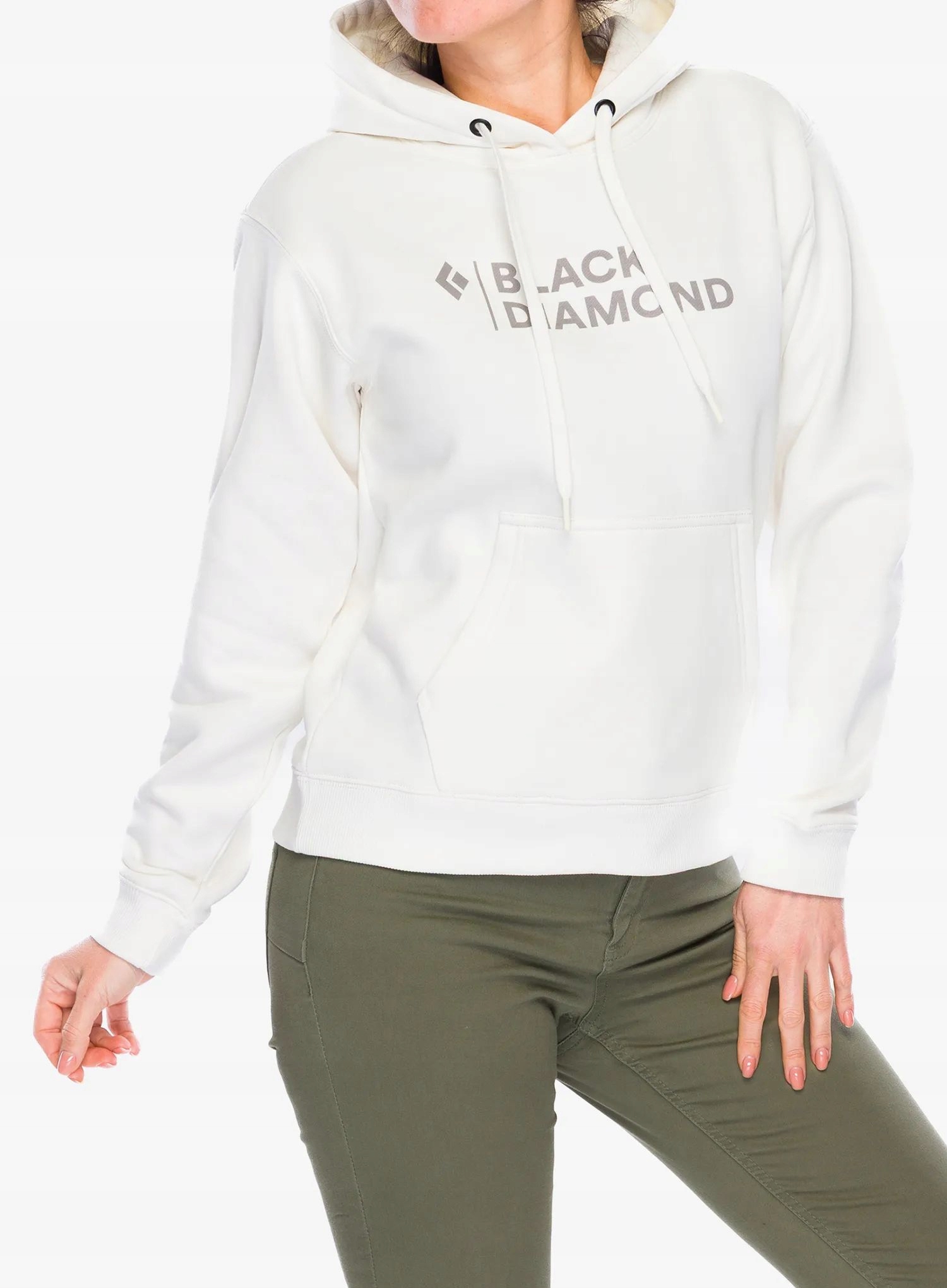 Bluza damska Black Diamond Mini Stacked Pullover Hoody off white S