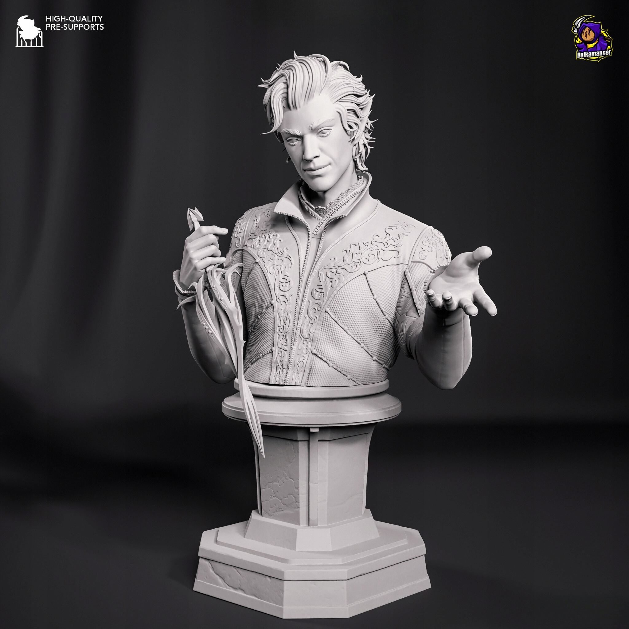 Figurka Busta Astarion Baldur's Gate 3 Bulkamancer Sulpts 3D tisk 6K