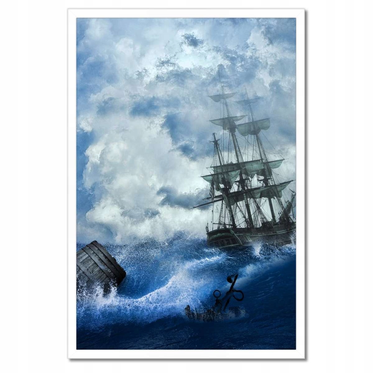 Plakáty v rámu 40x60 Bouře Moře Loď Krajina
