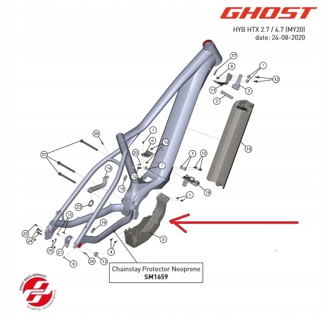 Osłona silnika gniazdo ładowania Ghost, Haibike Yamaha Pw-st