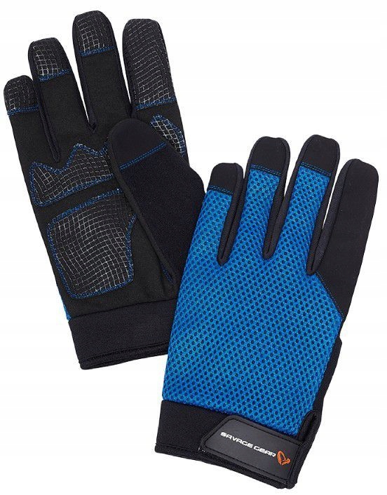 Rękawice Savage Gear Aqua Mesh Glove Sea Blue M Rozmiar: Medium (M)