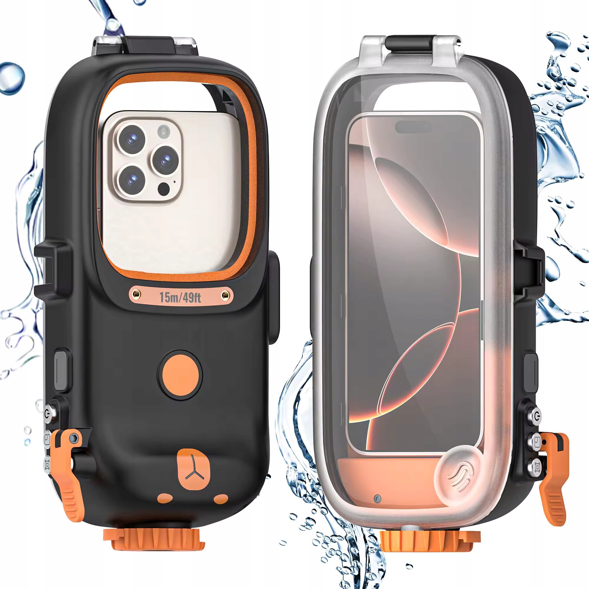 Wodoodporne etui na telefon, uniwersalne do nurkowania, ochrona 360°, IP68