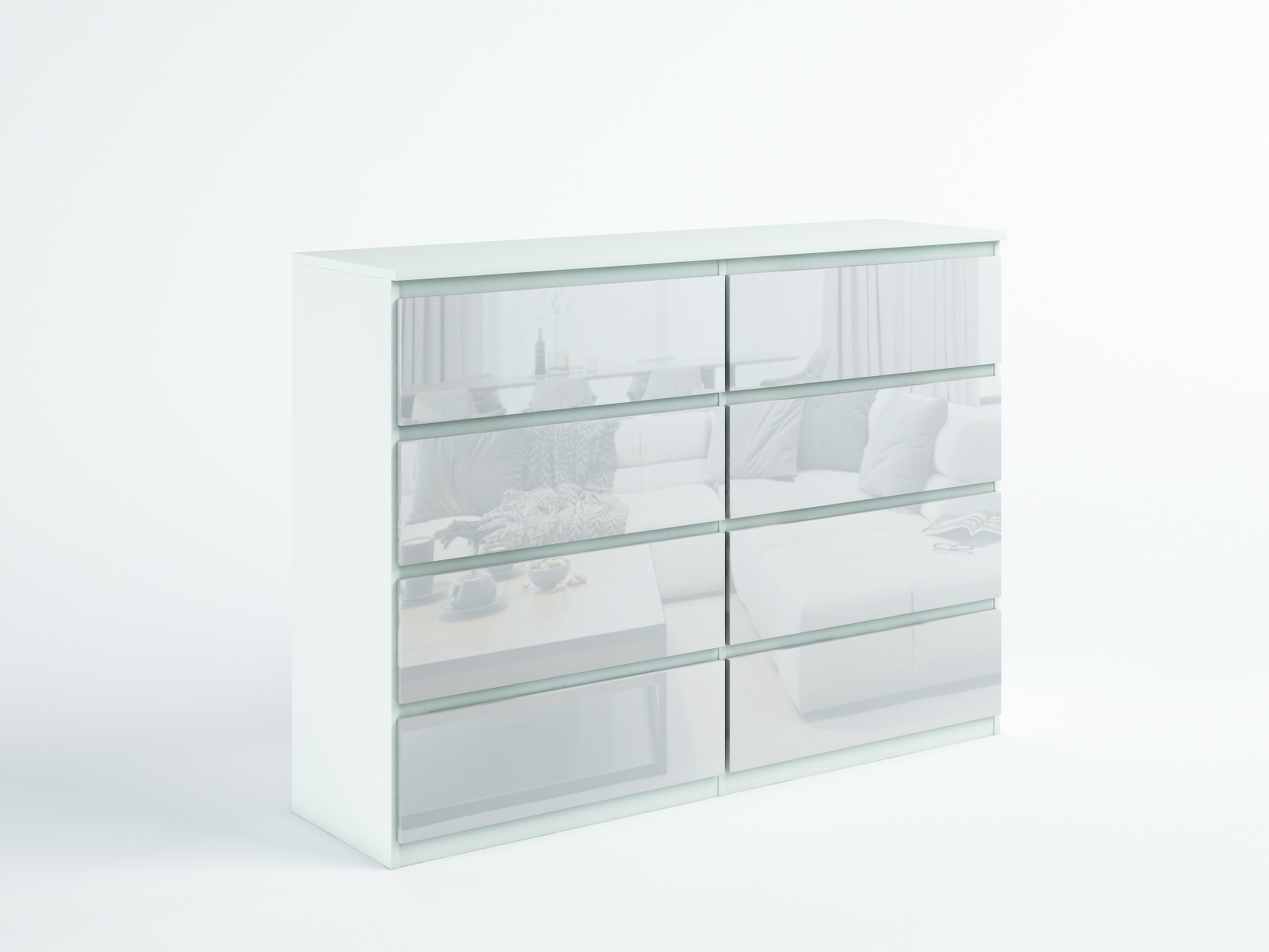 Komoda Nudo 120 cm do obývacího pokoje Ložnice Bílá