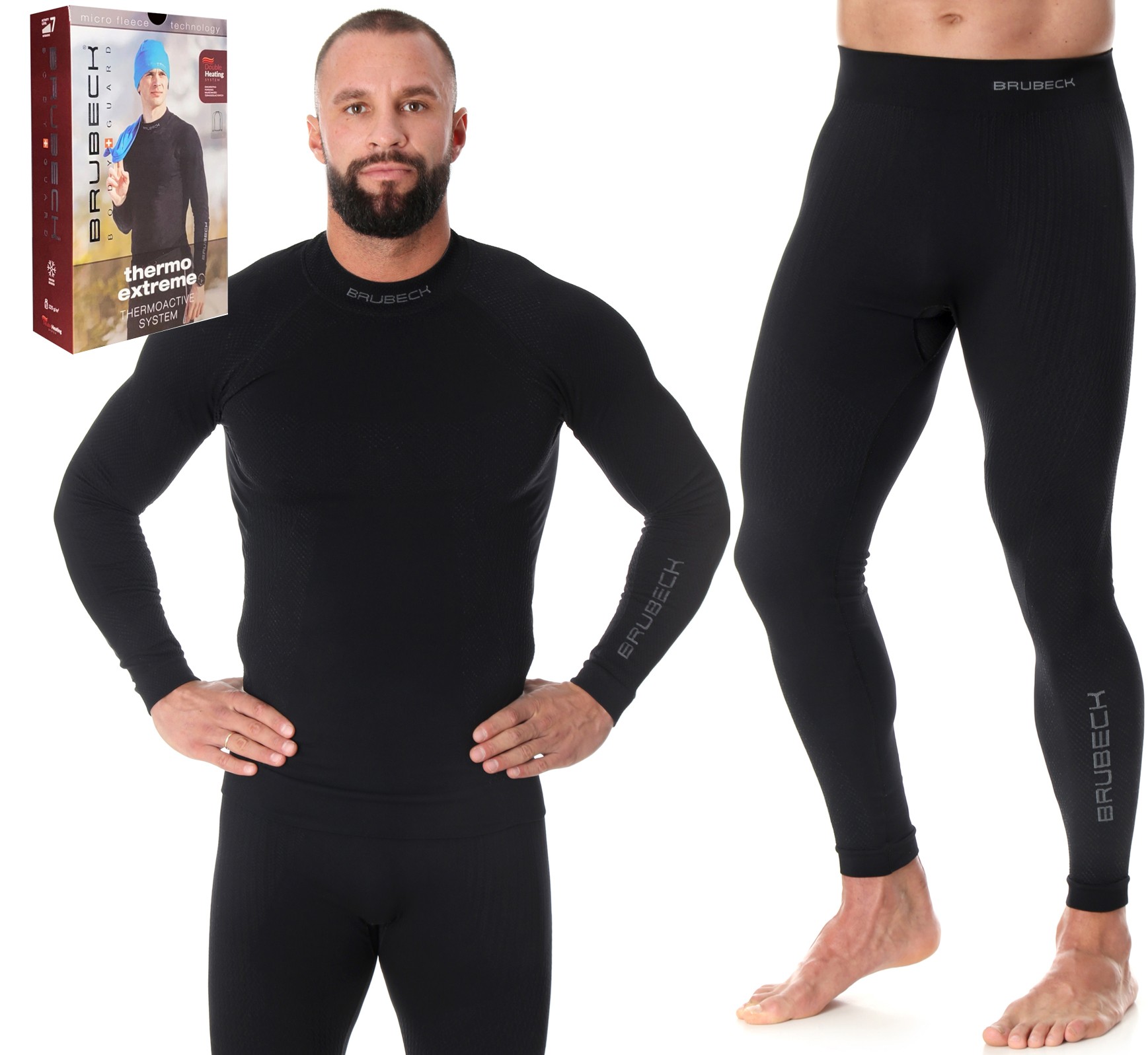 Zimowa Rowerowa Bielizna Termoaktywna Brubeck Extreme Thermo Set Męski -M